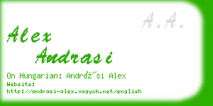 alex andrasi business card